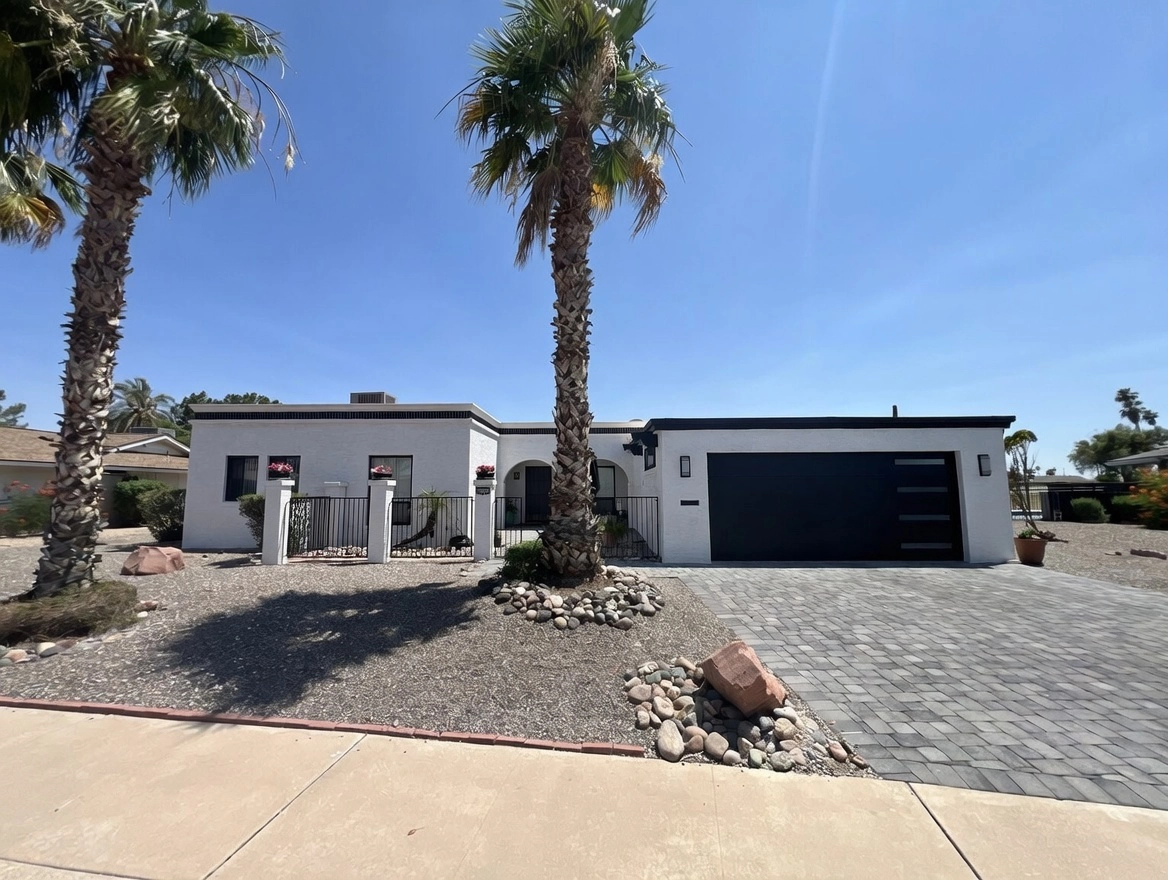 Black Flush Garage Door Featuring Stacked Slimline Glass Black Flush Garage Door Featuring Stacked Slimline Glass